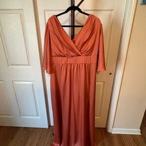Dessy Collection Terra Cotta Mother of the Bride Dress